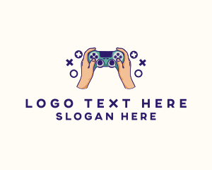 Game Controller - Hand Video Game Controller logo design