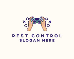 Hand Video Game Controller logo design