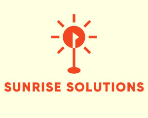 Sun - Sun Golf Course Flag logo design