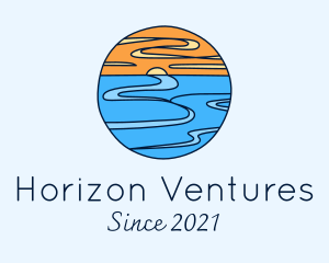 Horizon - Tropical Ocean Horizon logo design