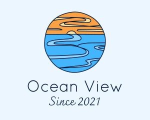 Tropical Ocean Horizon logo design