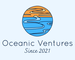 Tropical Ocean Horizon logo design