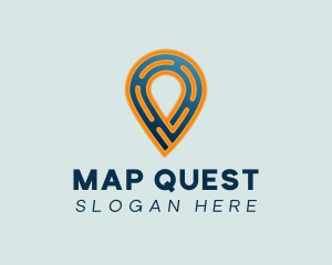 Map Pin Road logo design