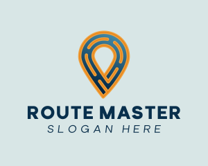 Map Pin Road logo design