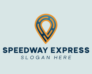 Expressway - Map Pin Road logo design