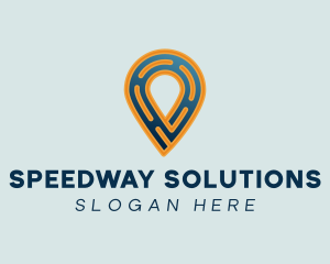Roadway - Map Pin Road logo design