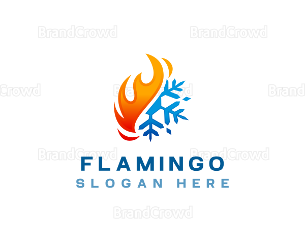 HVAC Flame Ice Logo