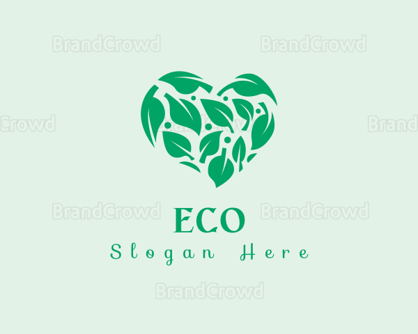Heart Leaf Nature Logo
