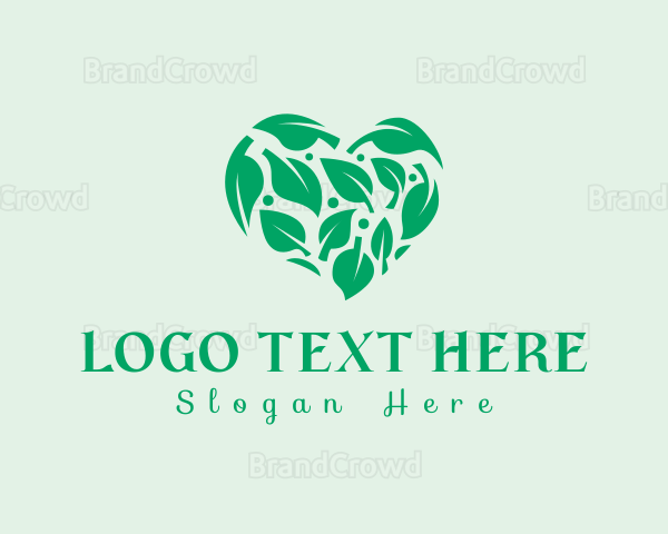 Heart Leaf Nature Logo