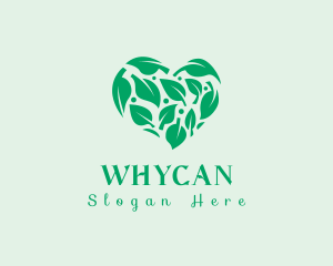 Heart Leaf Nature Logo