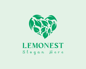 Passion - Heart Leaf Nature logo design