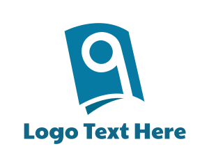 Wiki - Library Book Number 9 logo design