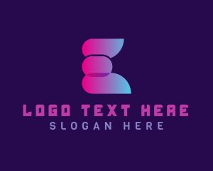 Software - Modern Tech Letter E logo design