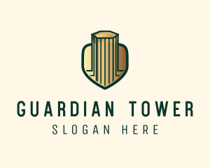 Premium Tower Shield logo design