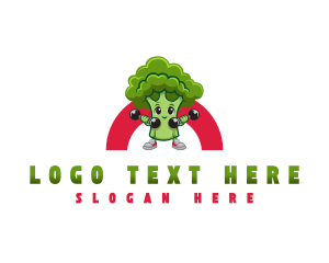 Healthy - Healthy Broccoli Fitness logo design