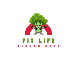 Healthy Broccoli Fitness logo design