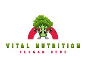 Healthy Broccoli Fitness logo design