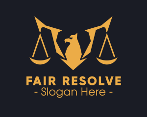 Adjudicator - Golden Legal Griffin logo design