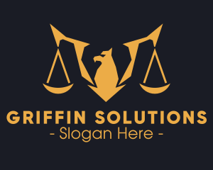 Griffin - Golden Legal Griffin logo design