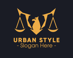 Judiciary - Golden Legal Griffin logo design