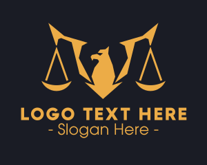 Vulture - Golden Legal Griffin logo design