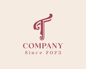 Barber - Elegant Calligraphy Letter T logo design