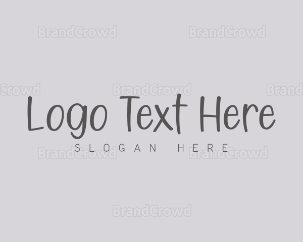 Handwriting Signature Style Logo