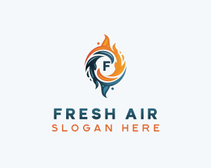 Water Fire Hvac logo design