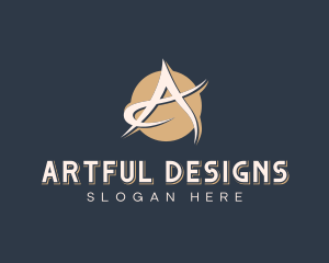 Creative Studio Cursive Letter A logo design