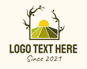 Vegan - Sunset Nature Farm logo design
