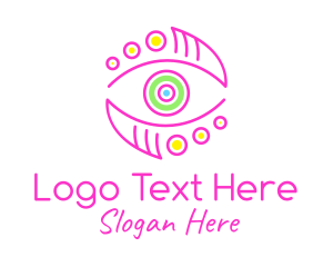 Contact Lens - Artistic Colorful Eye logo design