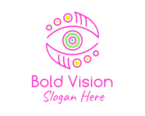 Artistic Colorful Eye logo design