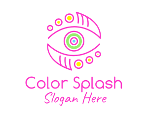 Artistic Colorful Eye logo design