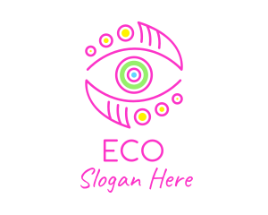 Contact Lens - Artistic Colorful Eye logo design