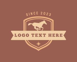 Retro - Stallion Race Badge logo design
