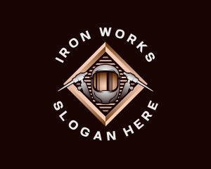 Iron - Iron Welding Industrial logo design