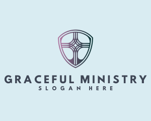 Ministry Cross Shield logo design