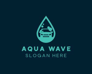 Car Wash Droplet logo design