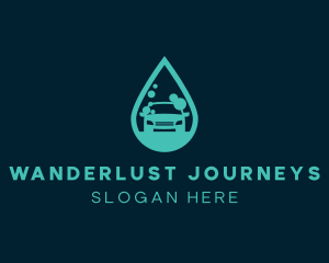 Auto Wash - Car Wash Droplet logo design