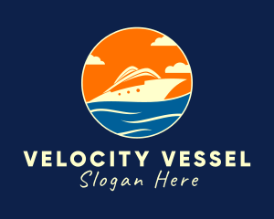 Speedboat - Sea Yacht Travel logo design