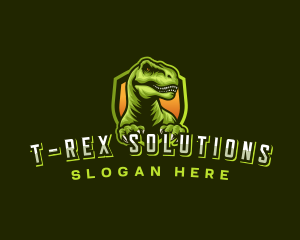 Tyrannosaurus - Dinosaur Beast Gaming logo design