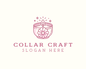 Flower Scented Candle logo design