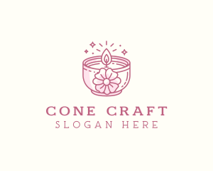 Flower Scented Candle logo design