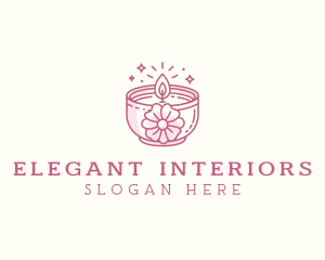 Flower Scented Candle logo design