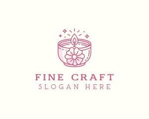 Flower Scented Candle logo design