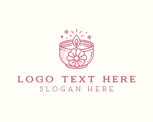 Decor - Flower Scented Candle logo design