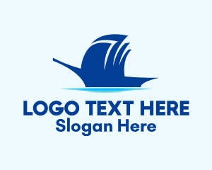 Sailing Ship Silhouette  Logo