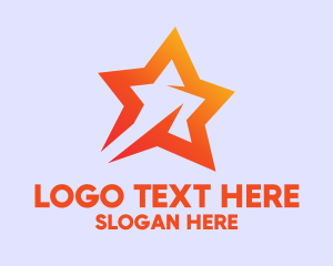 Talent Agency - Generic Orange Star logo design