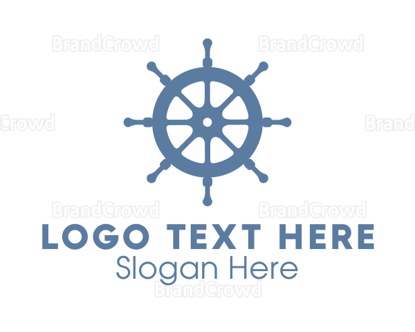 Ship Wheel Helm Logo