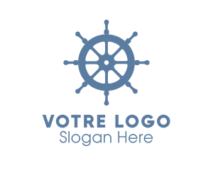 Ship Wheel Helm Logo